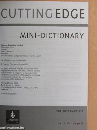 Cutting Edge - Pre-Intermediate - Mini-Dictionary