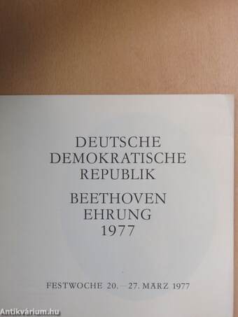 Deutsche Demokratische Republik Beethoven Ehrung 1977