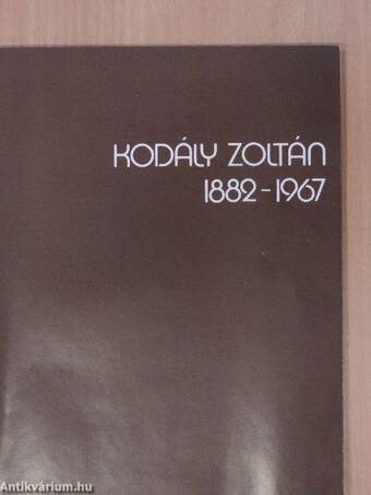 Kodály Zoltán 1882-1967