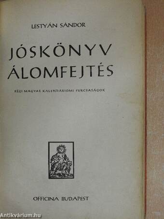 Jóskönyv, álomfejtés