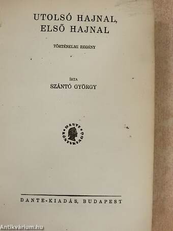 Utolsó hajnal, első hajnal