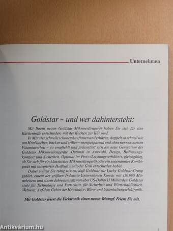 Goldstar Mikrowellen-Kochbuch