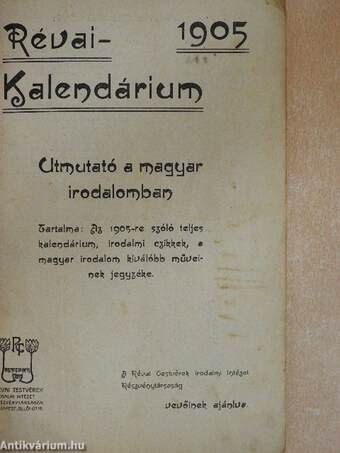 Révai-Kalendárium 1905.