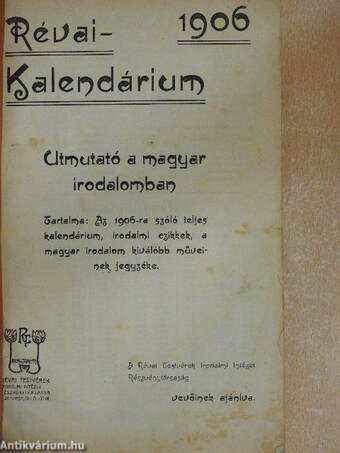 Révai-Kalendárium 1906.