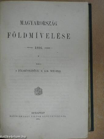 Magyarország földmívelése 1896.