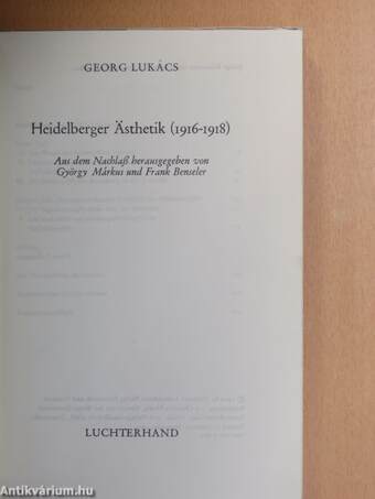 Heidelberger Ästhetik (1916-1918)