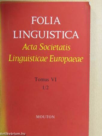 Folia Linguistica 1973 Tomus VI 1/2