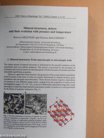 Mineral Behaviour at Extreme Conditions