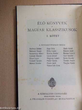 Élő könyvek-Magyar Klasszikusok I-LX.