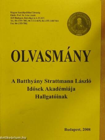 Olvasmány a Batthyány Strattmann László Idősek Akadémiája Hallgatóinak