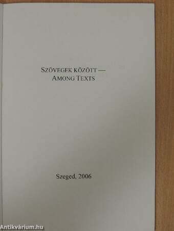 Szövegek között - Among texts