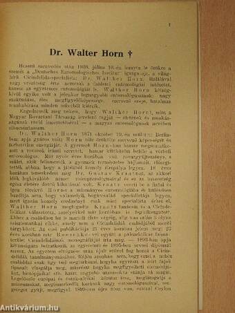 Folia Entomologica Hungarica 1941/1-2.