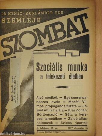 Szombat 1937. december 15.