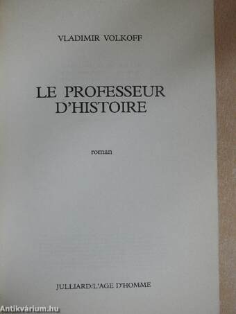 Le professeur d'histoire