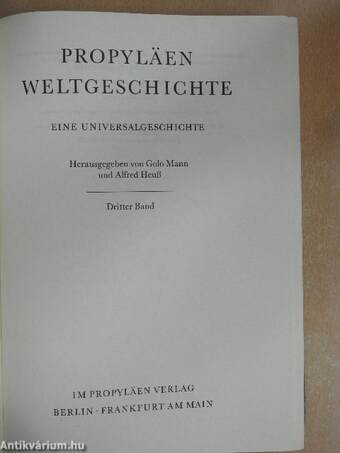 Propyläen Weltgeschichte 3.