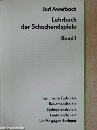 Lehrbuch der Schachendspiele I-II.