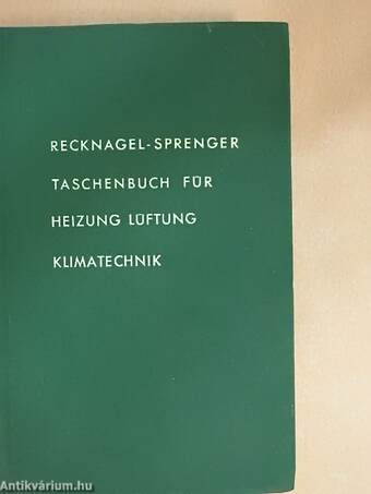 Taschenbuch Für Heizung, Lüftung und Klimatechnik