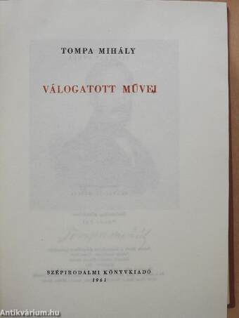 Tompa Mihály válogatott művei