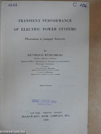 Transient performance of electric power systems