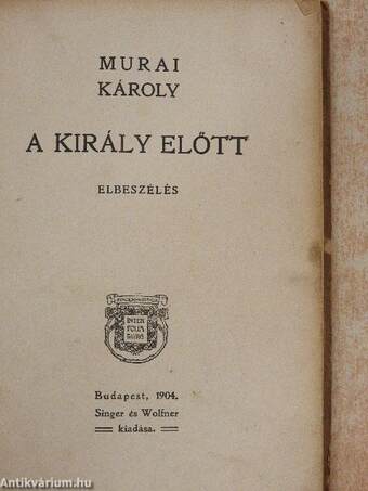 A király előtt