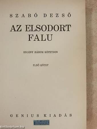 Az elsodort falu I-III.