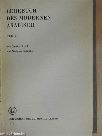 Lehrbuch des modernen Arabisch I.