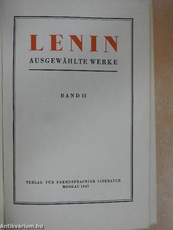 Lenin ausgewählte Werke II.