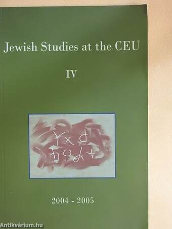 Jewish Studies at the Central European University IV.