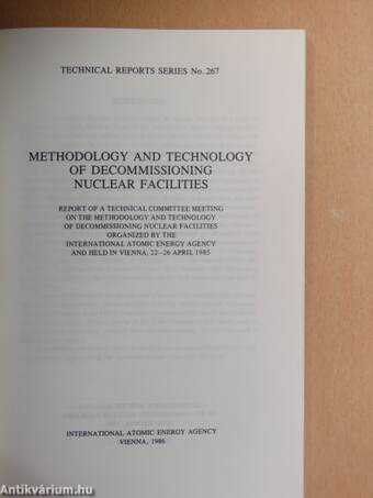 Methodology and Technology of Decommissioning Nuclear Facilities