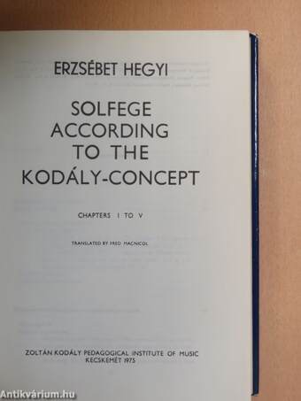 Solfege according to the Kodály-concept I. (töredék)