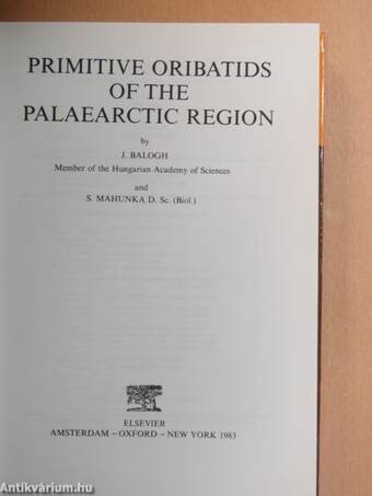 Primitive Oribatids of the Palaearctic Region