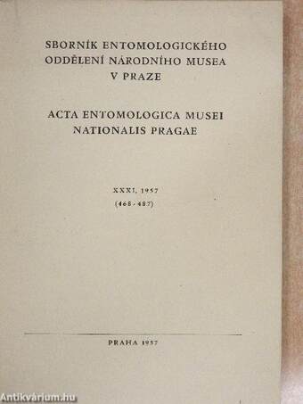 Acta Entomologica Musei Nationalis Pragae 1957. XXXI/468-487