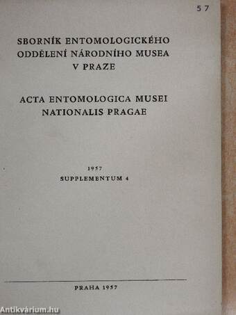 Acta Entomologica Musei Nationalis Pragae 1957/Supplementum 4.