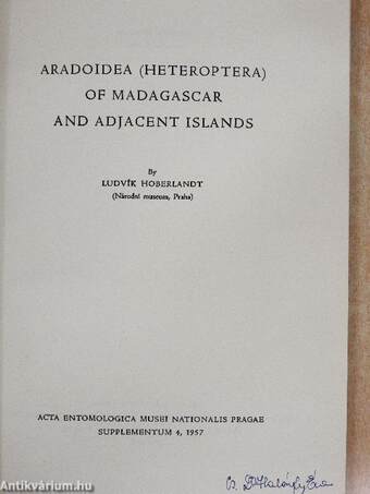 Acta Entomologica Musei Nationalis Pragae 1957/Supplementum 4.