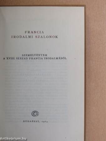 Francia irodalmi szalonok