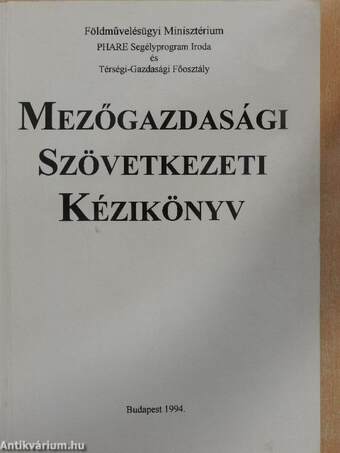 Mezőgazdasági szövetkezeti kézikönyv