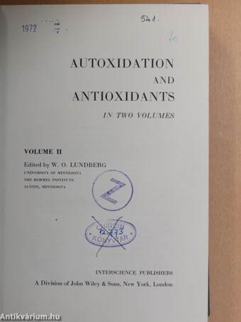 Autoxidation and Antioxidants II.