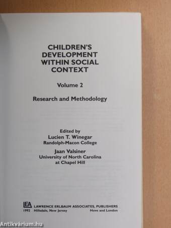 Children's Development Within Social Context 2.