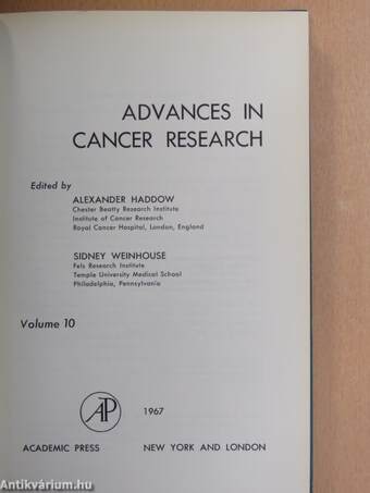 Advances in Cancer Research 10.