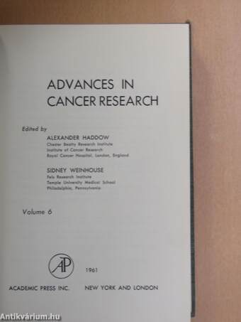 Advances in Cancer Research 6.