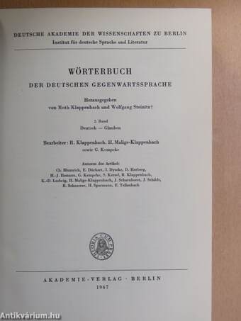 Wörterbuch der deutschen Gegenwartssprache 2.