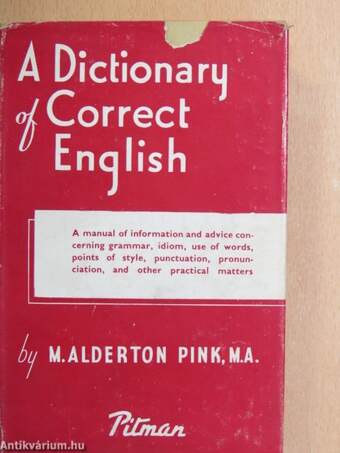 A dictionary of correct english