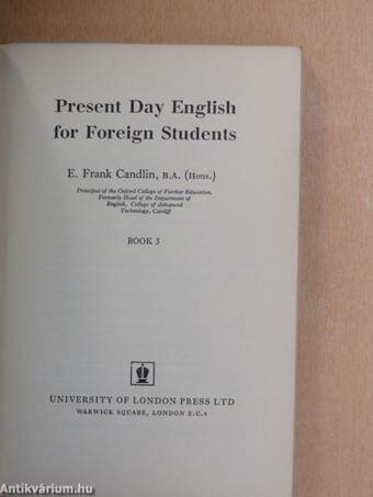 Present Day English for Foreign Students Book 3.