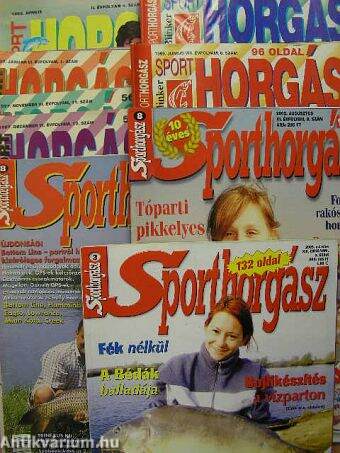 Sporthorgász 1993-2005. (vegyes számok, 10 db)