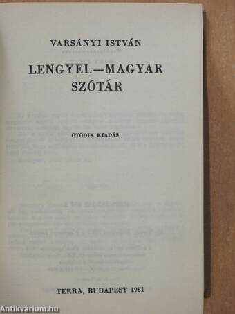 Lengyel-magyar szótár