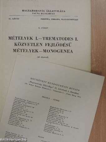 Mételyek I. - Trematodes I.