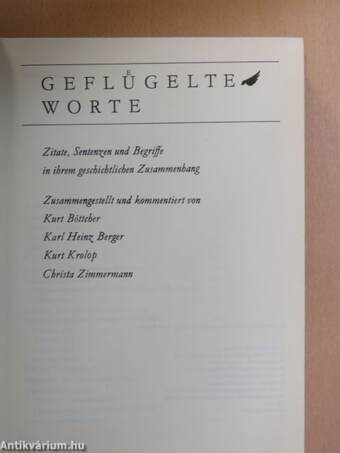 Geflügelte Worte