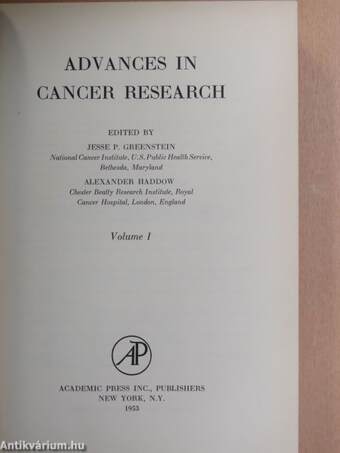 Advances in Cancer Research 1.