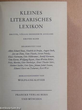 Kleines literarisches Lexikon I-II.