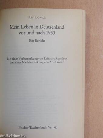 Mein Leben in Deutschland vor und nach 1933